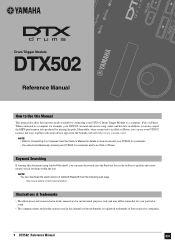 Yamaha DTX502 Reference Manual