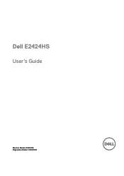 Dell E2424HS Monitor Users Guide