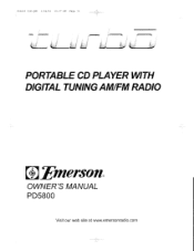 Emerson PD5800- Owners Manual