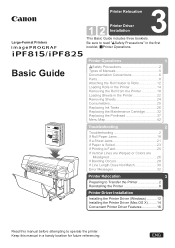 Canon imagePROGRAF iPF815 iPF815/iPF825 Basic Guide No.3