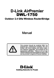 D-Link DWL-1750 Product Manual