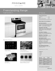 Frigidaire FGEF3044KF Product Specifications Sheet (English)