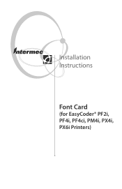 Intermec PX4i Font Card Installation Instructions