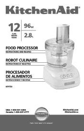 KitchenAid KFP740WH White 9-Cup Food Processor 