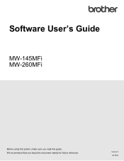 Brother International MW-145MFi Software Users Guide