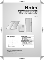 Haier PJF2-200 User Manual