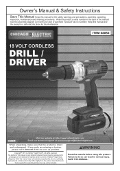 Harbor Freight Tools 68850 User Manual