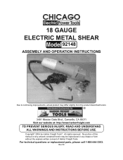 Harbor Freight Tools 92148 User Manual