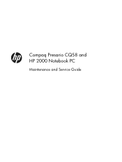 HP 2000-2100 Maintenance and Service Guide