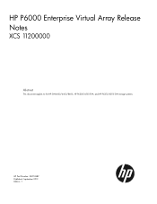 HP P6500 HP P6000 EVA Release Notes (XCS 11200000) (5697-2482)