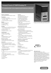 HP Presario SR1100 Compaq Presario SR1119FR Desktop PC Product Specifications