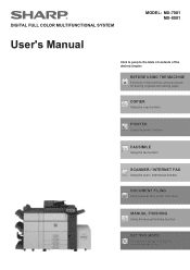 Sharp MX-7081 MX-7081 | MX-8081 User Manual