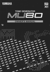 Yamaha MU80 MU80 Owners Manual