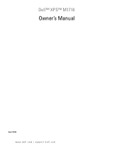 Dell XPS M1710 MXG061 XPS M1710 Owners Manual