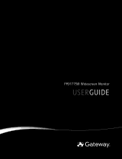 Gateway FPD1775W User Guide