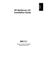 HP LH3000r HP Netserver LPr Installation Guide