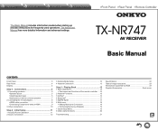 Onkyo TX-NR747 User Manual