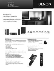 Denon S-102 Literature/Product Sheet