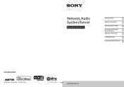 Sony NAS-SV20i Operating Instructions