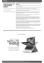 Toshiba Radius 11 PSKV7A-00D00P Detailed Specs for Satellite Radius 11 PSKV7A-00D00P AU/NZ; English