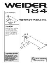 Weider 184 Bench Dutch Manual