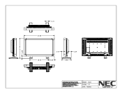 NEC V321 V321-2 : with stand mechanical drawing