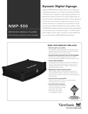 ViewSonic NMP-500 NMP500 Specification Sheet