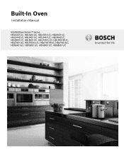 Bosch HBL8642UC Installation instructions