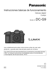 Panasonic LUMIX G9 Basic Operating Manual Spanish