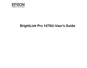 Epson BrightLink Pro 1470Ui Users Guide