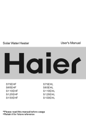 Haier S75EHF User Manual