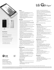 LG D725 Specification - English