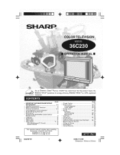 Sharp 36C230 36C230 Operation Manual