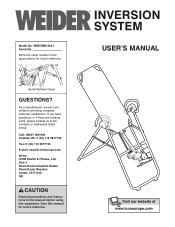 Weider Weevbe1334 Instruction Manual