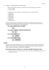 Lenovo G50-80 Laptop Lenovo Regulatory Notice (European) -  Lenovo G40-80, G50-80