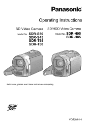 Panasonic SDRT55K User Manual