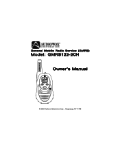 Audiovox GMRS122-2CH Owners Manual