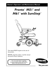 Invacare M61PSR20B Owners Manual