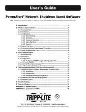 Tripp Lite SV20KM1P1B Users Guide for PowerAlert Network Shutdown Agent PANSA English