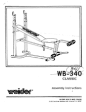 Weider 340 Classic Bench English Manual