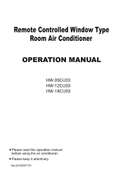 Haier HW-18CU03 User Manual