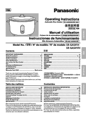 Panasonic SR-GA541H Operating Instructions