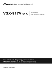 Pioneer VSX-917V-S User Manual