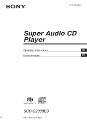 Sony SCD-C2000ESB Operating Instructions