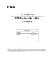 Epson KDS Expansion Box KD-IB01 KDS User Manual - Epson KDS Utility Windows