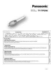 Panasonic TY-TPEN6 Operating Instructions