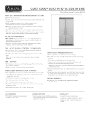 Viking FDSB5423 Two-Page Specifications Sheet