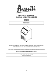 Avanti IMC88U3S Instruction Manual