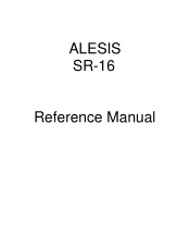 Alesis SR-16 User Manual