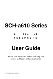 Samsung SCH-A610 User Manual (user Manual) (ver.d5) (English)